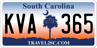 SC license plate KVA365