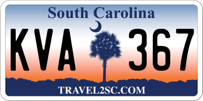 SC license plate KVA367