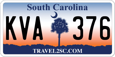 SC license plate KVA376