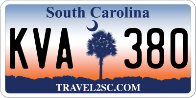SC license plate KVA380