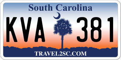 SC license plate KVA381