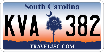 SC license plate KVA382