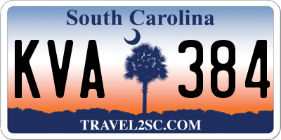 SC license plate KVA384