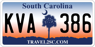 SC license plate KVA386