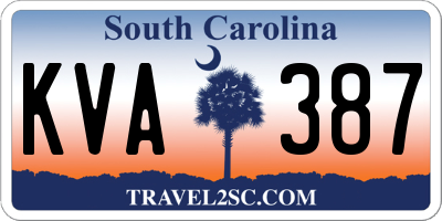 SC license plate KVA387