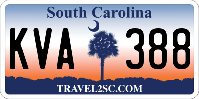 SC license plate KVA388