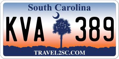 SC license plate KVA389