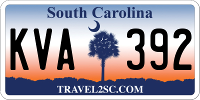 SC license plate KVA392