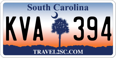 SC license plate KVA394