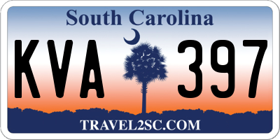 SC license plate KVA397