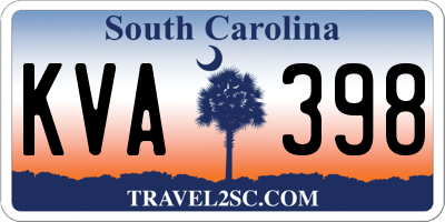 SC license plate KVA398