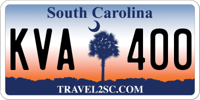 SC license plate KVA400