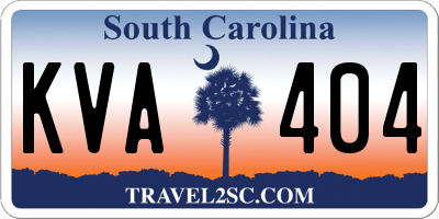 SC license plate KVA404