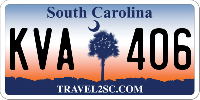 SC license plate KVA406