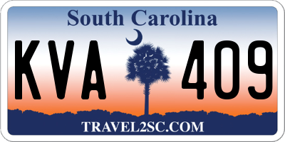 SC license plate KVA409