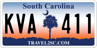 SC license plate KVA411