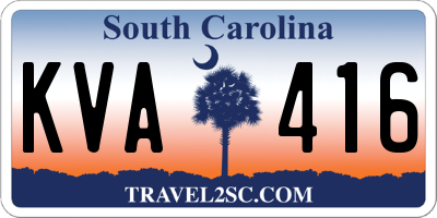 SC license plate KVA416