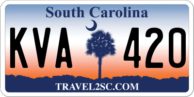 SC license plate KVA420