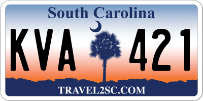 SC license plate KVA421