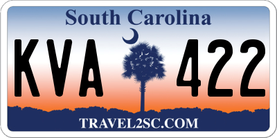 SC license plate KVA422
