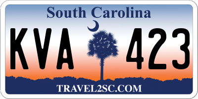 SC license plate KVA423