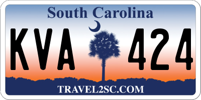 SC license plate KVA424