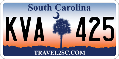 SC license plate KVA425