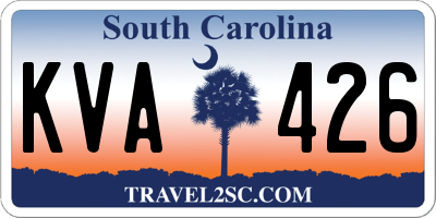 SC license plate KVA426