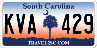 SC license plate KVA429