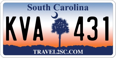 SC license plate KVA431
