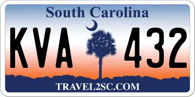 SC license plate KVA432