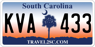 SC license plate KVA433