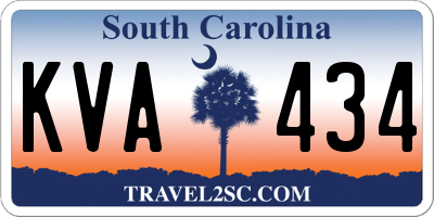 SC license plate KVA434