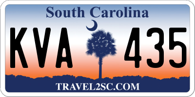SC license plate KVA435