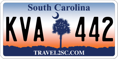 SC license plate KVA442