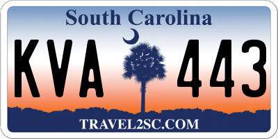 SC license plate KVA443