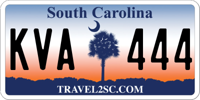 SC license plate KVA444