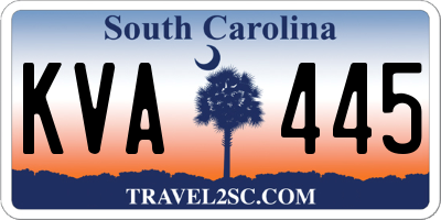 SC license plate KVA445