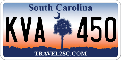 SC license plate KVA450