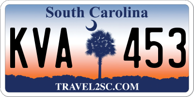 SC license plate KVA453