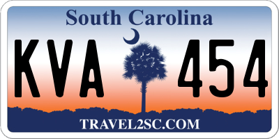SC license plate KVA454