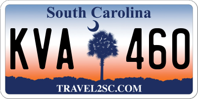 SC license plate KVA460