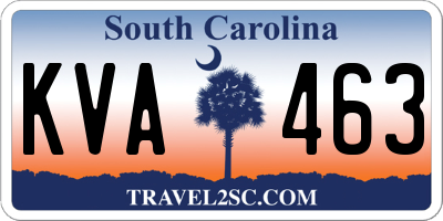 SC license plate KVA463