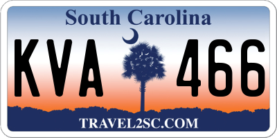 SC license plate KVA466