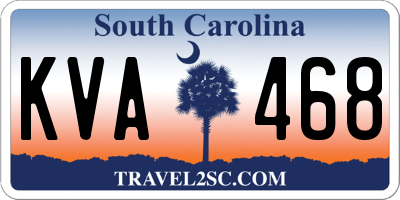 SC license plate KVA468