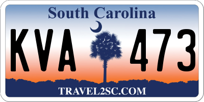 SC license plate KVA473
