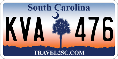 SC license plate KVA476