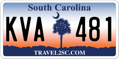 SC license plate KVA481