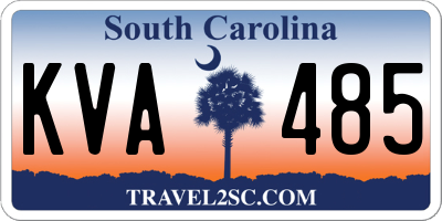 SC license plate KVA485