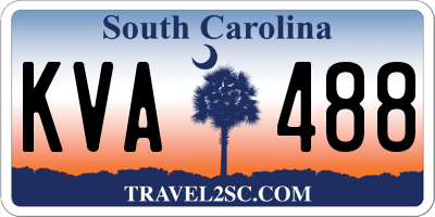 SC license plate KVA488